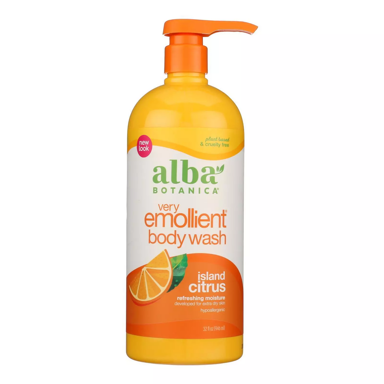 Alba Botanica Very Emollient Bath And Shower Gel Island Citrus - 32 Oz